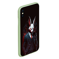 Чехол iPhone XS Max матовый Devil rabbit, цвет: 3D-салатовый — фото 2