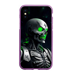 Чехол iPhone XS Max матовый Necron, цвет: 3D-фиолетовый