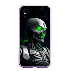 Чехол iPhone XS Max матовый Necron, цвет: 3D-сиреневый