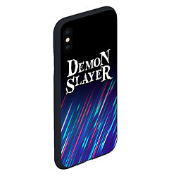 Чехол iPhone XS Max матовый Demon Slayer stream, цвет: 3D-черный — фото 2