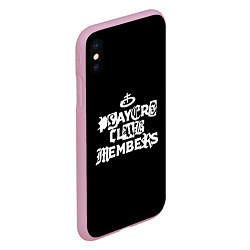 Чехол iPhone XS Max матовый Obladaet - players club members надпись, цвет: 3D-розовый — фото 2