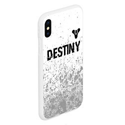 Чехол iPhone XS Max матовый Destiny glitch на светлом фоне: символ сверху, цвет: 3D-белый — фото 2