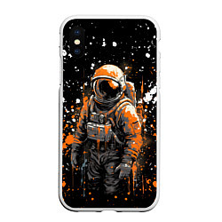 Чехол iPhone XS Max матовый Астронавт в красках
