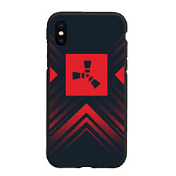 Чехол iPhone XS Max матовый Символ Rust, цвет: 3D-черный