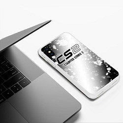 Чехол iPhone XS Max матовый Counter Strike 2 glitch на светлом фоне, цвет: 3D-белый — фото 2