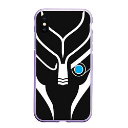 Чехол iPhone XS Max матовый Mass Effect Garrus Art, цвет: 3D-светло-сиреневый