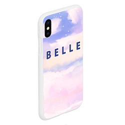 Чехол iPhone XS Max матовый Belle sky clouds, цвет: 3D-белый — фото 2