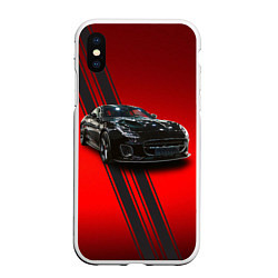 Чехол iPhone XS Max матовый Британский спорткар Jaguar