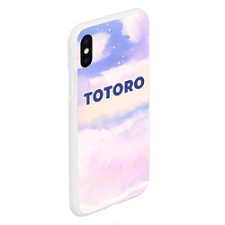 Чехол iPhone XS Max матовый Totoro sky clouds, цвет: 3D-белый — фото 2