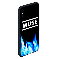 Чехол iPhone XS Max матовый Muse blue fire, цвет: 3D-черный — фото 2