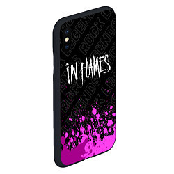 Чехол iPhone XS Max матовый In Flames rock legends: символ сверху, цвет: 3D-черный — фото 2