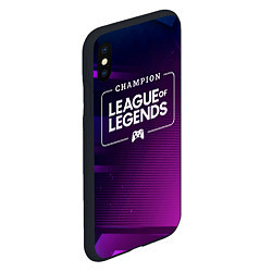 Чехол iPhone XS Max матовый League of Legends gaming champion: рамка с лого и, цвет: 3D-черный — фото 2