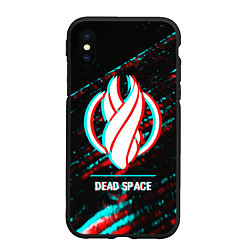 Чехол iPhone XS Max матовый Dead Space в стиле glitch и баги графики на темном, цвет: 3D-черный