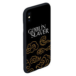 Чехол iPhone XS Max матовый Goblin Slayer anime clouds, цвет: 3D-черный — фото 2