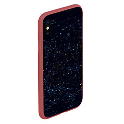 Чехол iPhone XS Max матовый Звездное небо созвездия, цвет: 3D-красный — фото 2