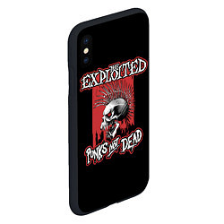 Чехол iPhone XS Max матовый Exploited - punks not dead, цвет: 3D-черный — фото 2