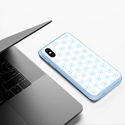 Чехол iPhone XS Max матовый Ясна3 - Небесная структура светлый, цвет: 3D-голубой — фото 2
