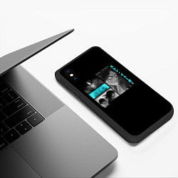 Чехол iPhone XS Max матовый Взрослый Эрен: Атака титанов, цвет: 3D-черный — фото 2