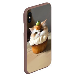 Чехол iPhone XS Max матовый КексоКот, цвет: 3D-коричневый — фото 2