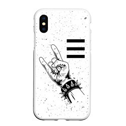 Чехол iPhone XS Max матовый OneRepublic и рок символ