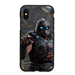 Чехол iPhone XS Max матовый Gears of war Клейтон Кармайн