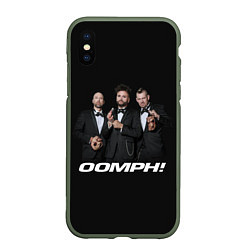Чехол iPhone XS Max матовый Oomph band, цвет: 3D-темно-зеленый