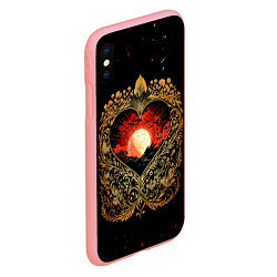 Чехол iPhone XS Max матовый Закат в сердце - нейросеть, цвет: 3D-баблгам — фото 2