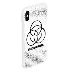 Чехол iPhone XS Max матовый Elden Ring с потертостями на светлом фоне, цвет: 3D-белый — фото 2