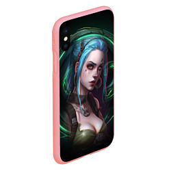 Чехол iPhone XS Max матовый Jinx art Arcane League of Legends, цвет: 3D-баблгам — фото 2