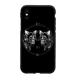 Чехол iPhone XS Max матовый Neko skeletons phonk, цвет: 3D-черный