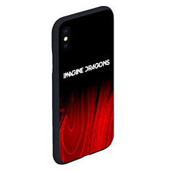 Чехол iPhone XS Max матовый Imagine Dragons red plasma, цвет: 3D-черный — фото 2