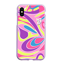 Чехол iPhone XS Max матовый Barbie Totally Hair - ретро костюм, цвет: 3D-сиреневый