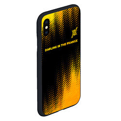 Чехол iPhone XS Max матовый Darling in the FranXX - gold gradient: символ свер, цвет: 3D-черный — фото 2