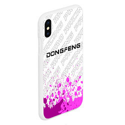 Чехол iPhone XS Max матовый Dongfeng pro racing: символ сверху, цвет: 3D-белый — фото 2