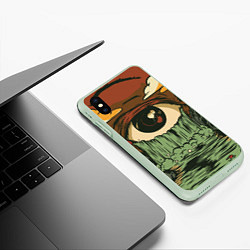 Чехол iPhone XS Max матовый Водопад из слез, цвет: 3D-салатовый — фото 2