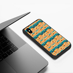 Чехол iPhone XS Max матовый Пляж паттерн, цвет: 3D-черный — фото 2