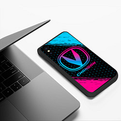 Чехол iPhone XS Max матовый Changan - neon gradient, цвет: 3D-черный — фото 2