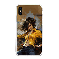 Чехол iPhone XS Max матовый Michael Jackson - Billie Jean, цвет: 3D-белый