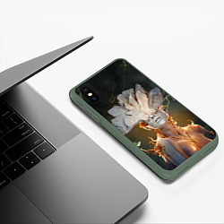 Чехол iPhone XS Max матовый Зараженная Одни из нас, цвет: 3D-темно-зеленый — фото 2