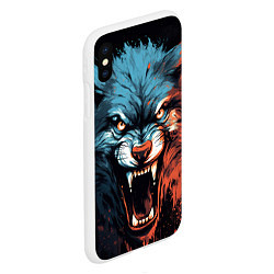 Чехол iPhone XS Max матовый Fantasy wolf, цвет: 3D-белый — фото 2