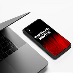 Чехол iPhone XS Max матовый Thousand Foot Krutch red plasma, цвет: 3D-черный — фото 2