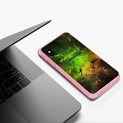 Чехол iPhone XS Max матовый Cyberpunk 2077 phantom liberty green, цвет: 3D-баблгам — фото 2