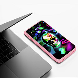 Чехол iPhone XS Max матовый Цветной череп, цвет: 3D-баблгам — фото 2