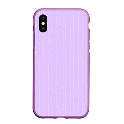 Чехол iPhone XS Max матовый Мелкая мозаика сиреневый полосы, цвет: 3D-фиолетовый