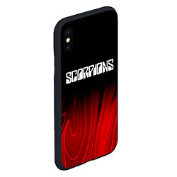 Чехол iPhone XS Max матовый Scorpions red plasma, цвет: 3D-черный — фото 2