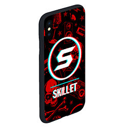 Чехол iPhone XS Max матовый Skillet rock glitch, цвет: 3D-черный — фото 2