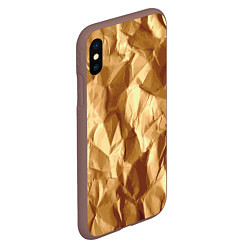 Чехол iPhone XS Max матовый Мятая бумага, цвет: 3D-коричневый — фото 2