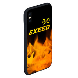 Чехол iPhone XS Max матовый Exeed - gold gradient: символ сверху, цвет: 3D-черный — фото 2