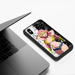 Чехол iPhone XS Max матовый Мицури Канроджи - Demon slayer, цвет: 3D-черный — фото 2