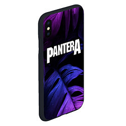 Чехол iPhone XS Max матовый Pantera neon monstera, цвет: 3D-черный — фото 2